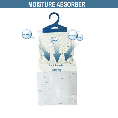 Hanging moisture absorber bags — product photo