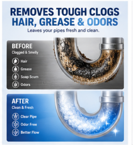 03 removes clogs before after