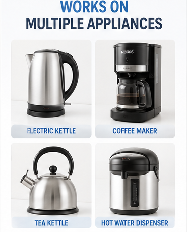 Kettle descaler applications for multiple household appliances