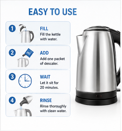 How to use kettle descaler powder